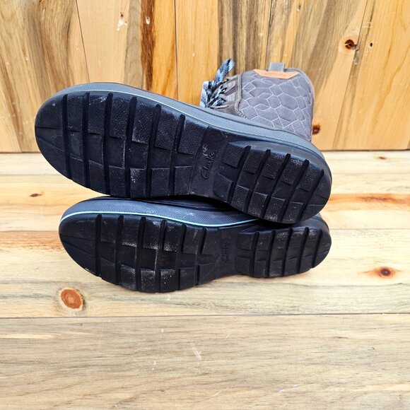 Clarks Muckers Vale Boots Suede Leather Fleece Size 10 - Picture 6 of 9